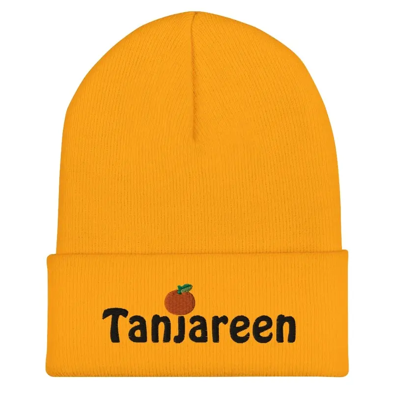 Tanjareen beanie black text